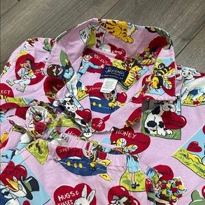 Nick & Nora Pink Cartoon Print Pajama Set